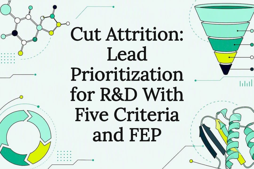 Cut Attrition: Lead Prioritization for R&D With Five Criteria and FEP