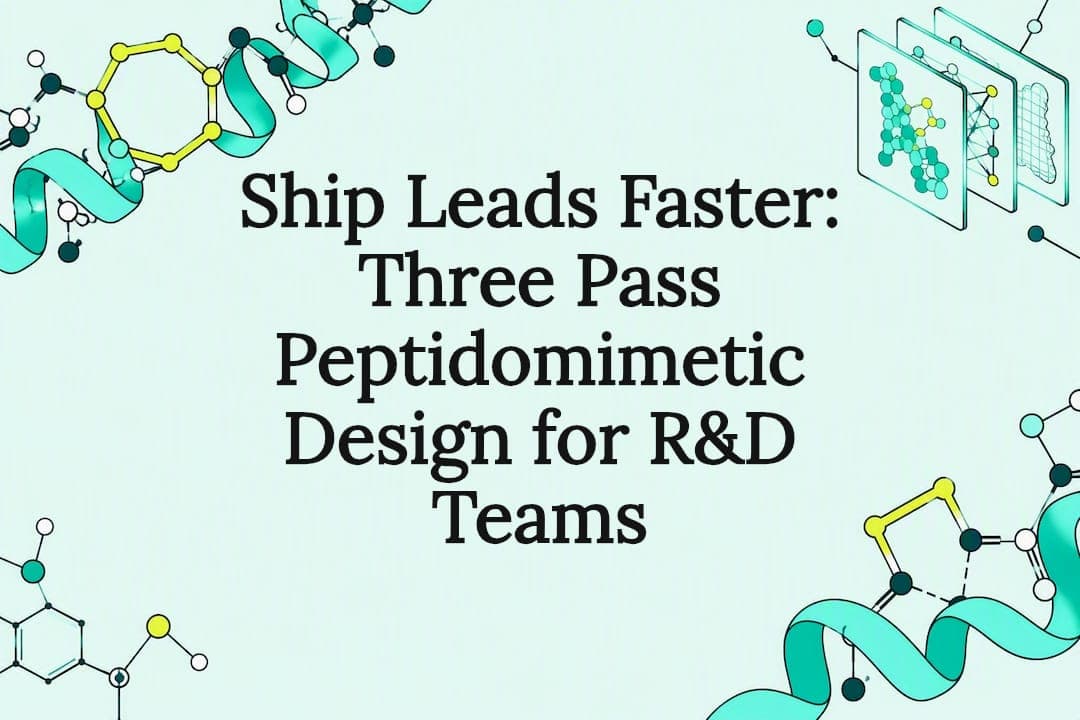 Ship Leads Faster: Three Pass Peptidomimetic Design for R&D Teams