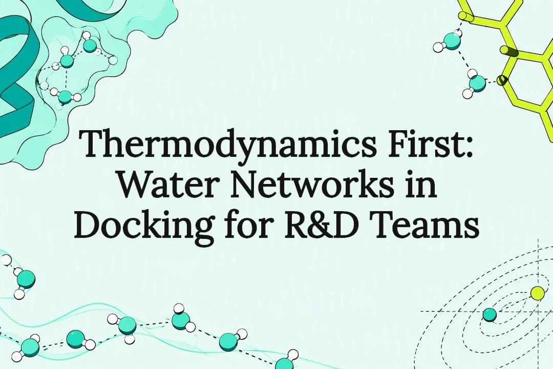 Thermodynamics First: Water Networks in Docking for R&D Teams