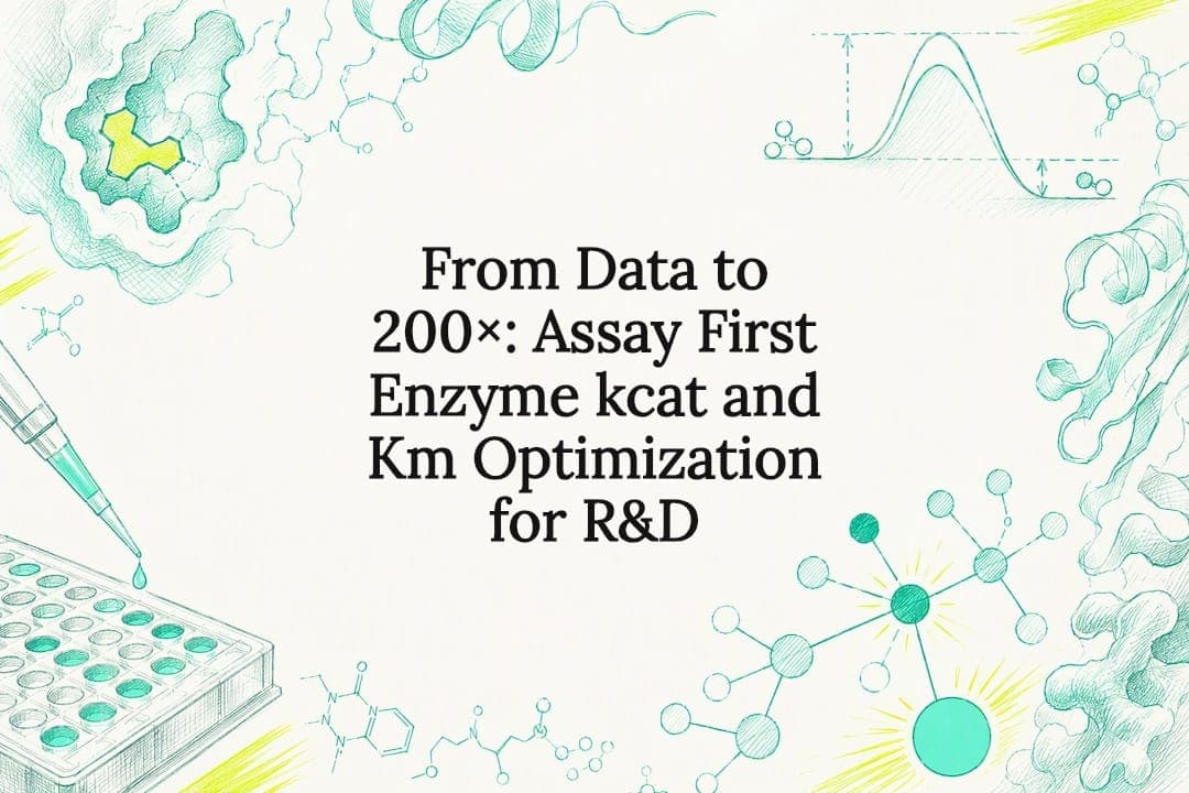 From Data to 200×: Assay First Enzyme kcat and Km Optimization for R&D