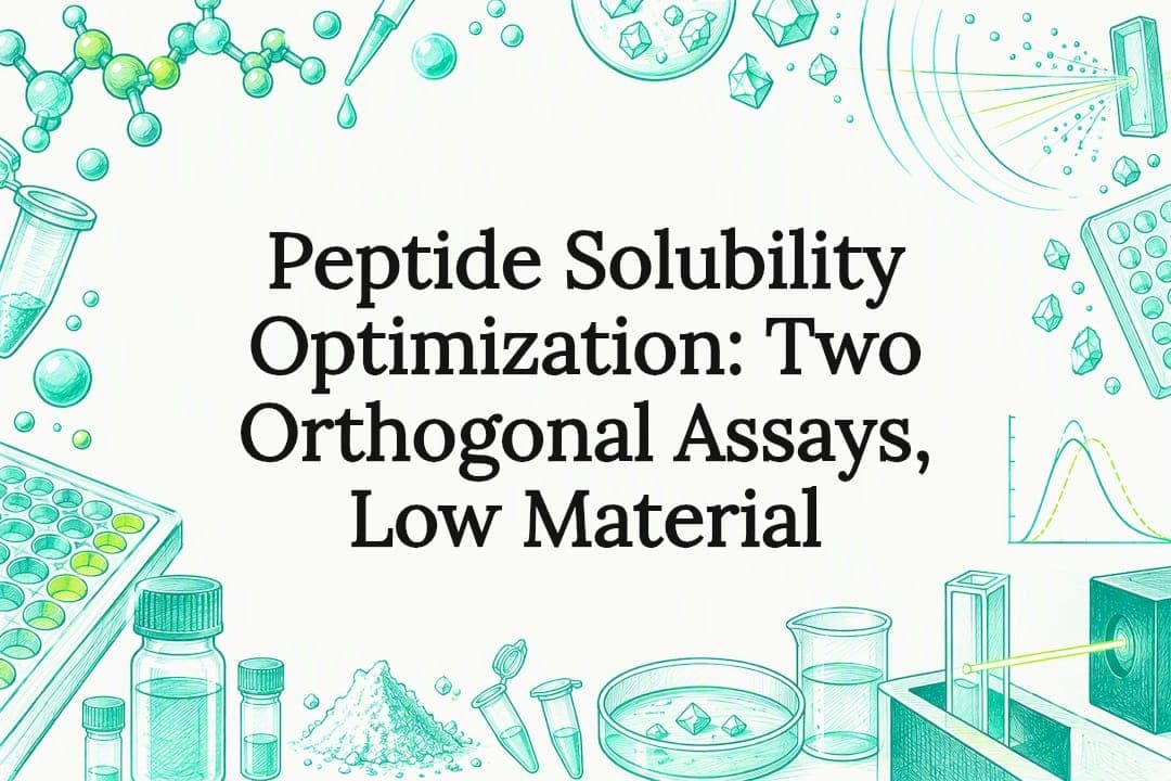 Peptide Solubility Optimization: Two Orthogonal Assays, Low Material