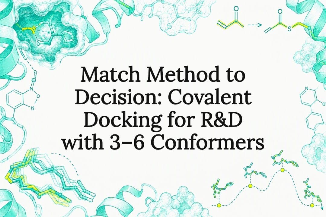 Match Method to Decision: Covalent Docking for R&D with 3–6 Conformers