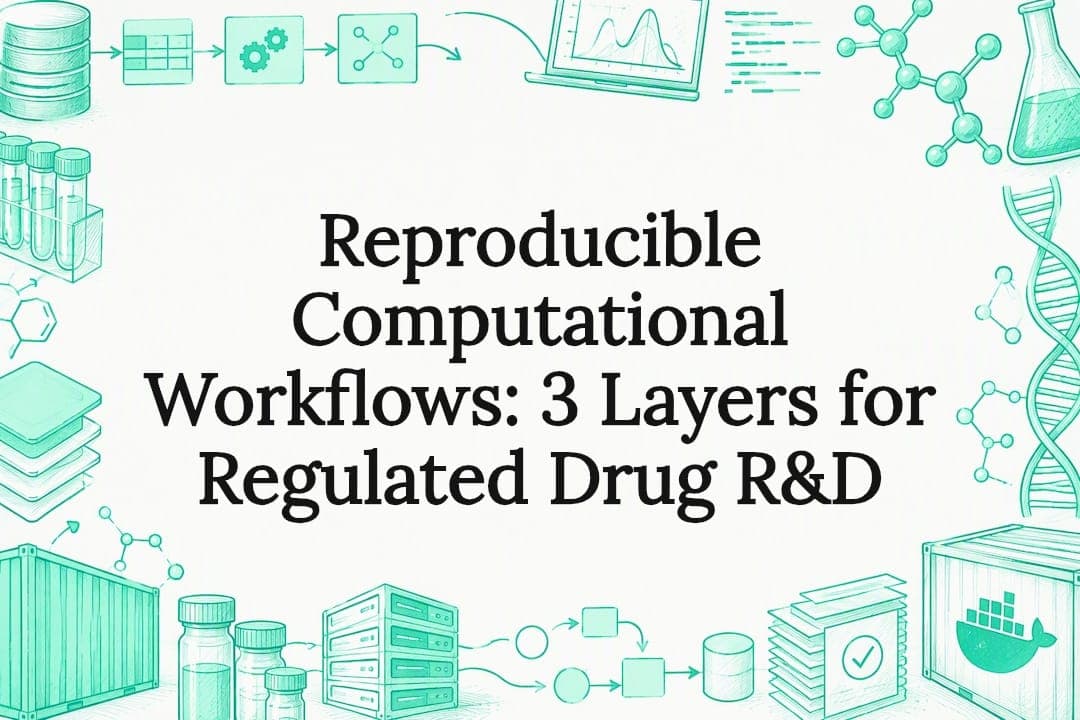 Reproducible Computational Workflows: 3 Layers for Regulated Drug R&D