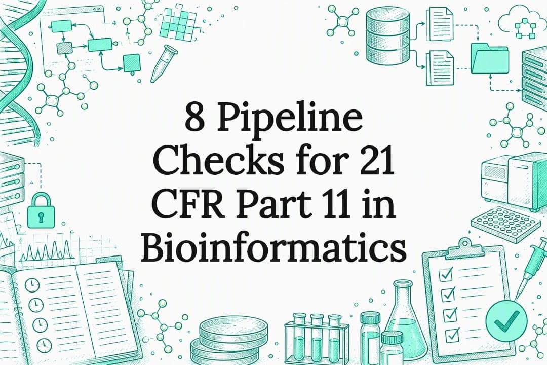 8 Pipeline Checks for 21 CFR Part 11 in Bioinformatics