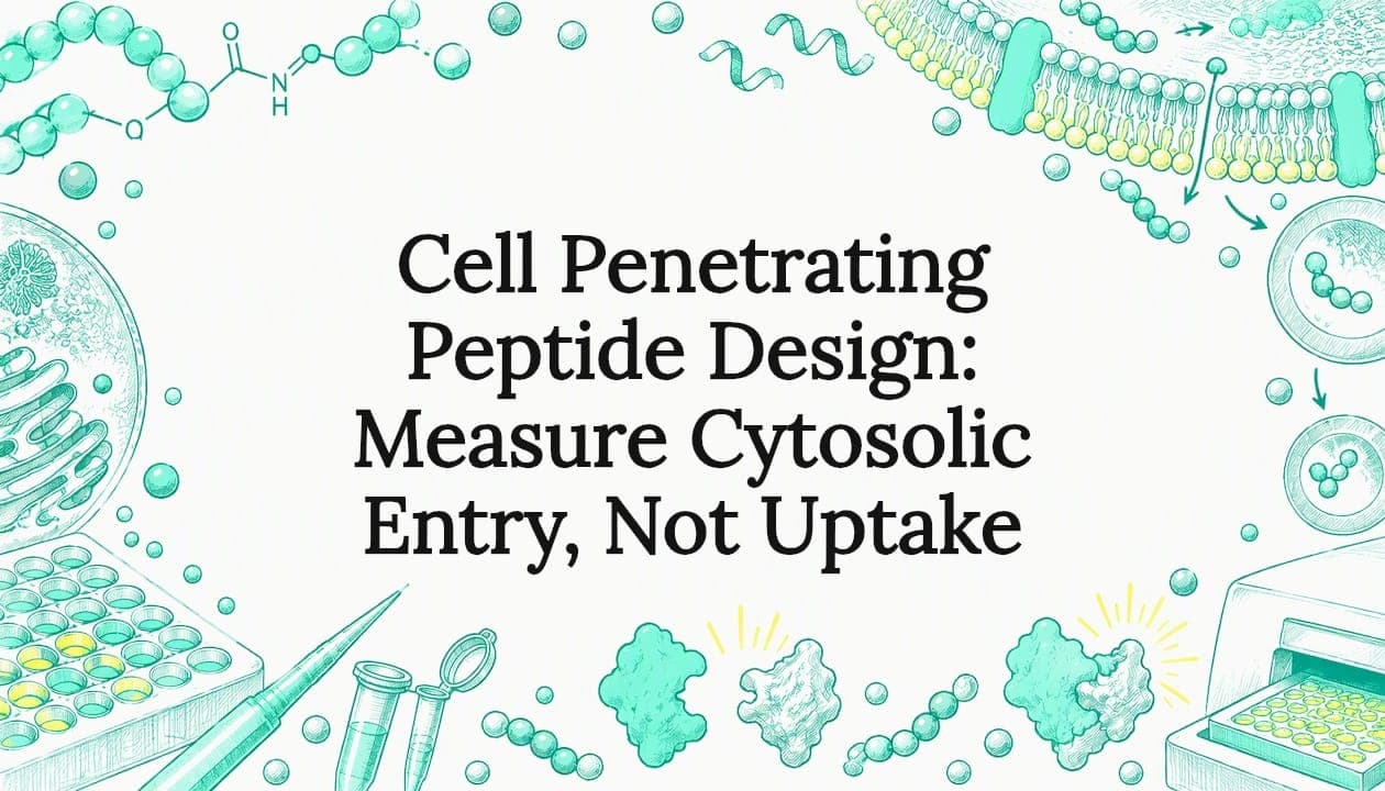 Cell Penetrating Peptide Design: Measure Cytosolic Entry, Not Uptake